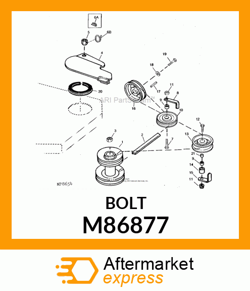 BOLT, LOCKING HH CLASS 8.8 JDS134 M86877