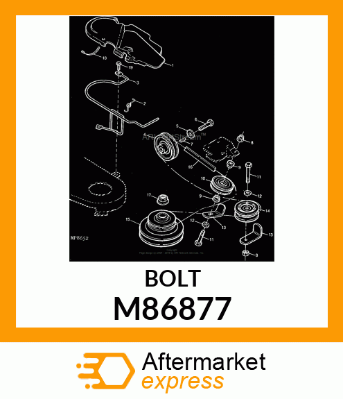 BOLT, LOCKING HH CLASS 8.8 JDS134 M86877