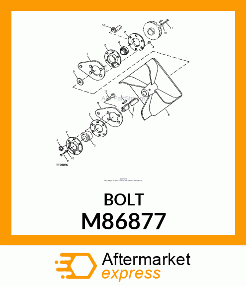 BOLT, LOCKING HH CLASS 8.8 JDS134 M86877