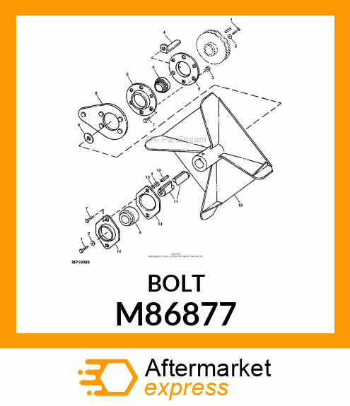 BOLT, LOCKING HH CLASS 8.8 JDS134 M86877