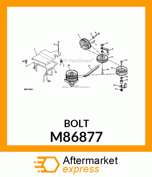 BOLT, LOCKING HH CLASS 8.8 JDS134 M86877