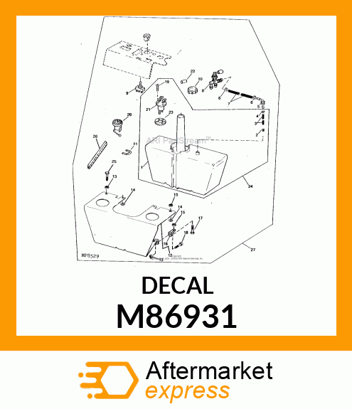 LABEL, FUEL SHUT M86931