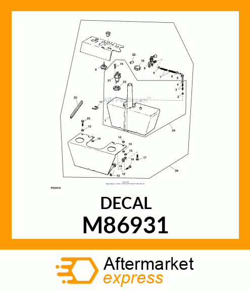 LABEL, FUEL SHUT M86931