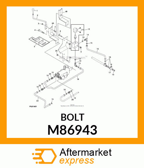 BOLT, PTO SHOULDER 3/8 M86943