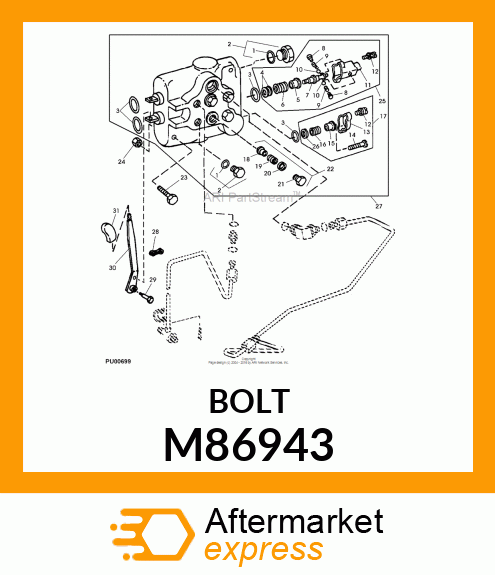 BOLT, PTO SHOULDER 3/8 M86943