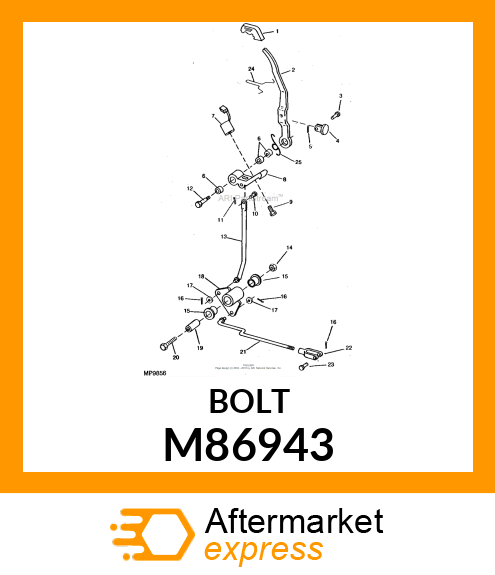 BOLT, PTO SHOULDER 3/8 M86943