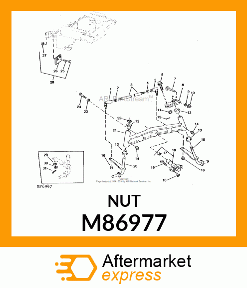 LOCK NUT, NUT,LOCK W/ELASTIC INSERT M86977