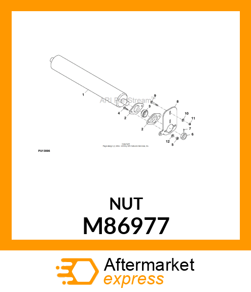 LOCK NUT, NUT,LOCK W/ELASTIC INSERT M86977