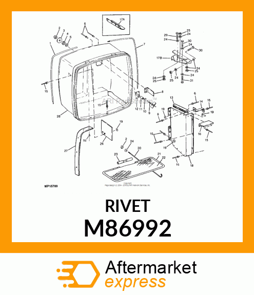 RIVET, POP RIVET, .188 X .750 STEEL M86992