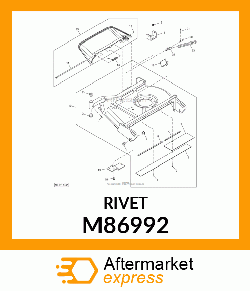 RIVET, POP RIVET, .188 X .750 STEEL M86992