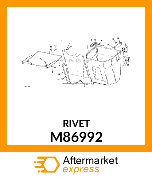 RIVET, POP RIVET, .188 X .750 STEEL M86992