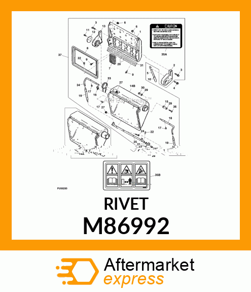 RIVET, POP RIVET, .188 X .750 STEEL M86992