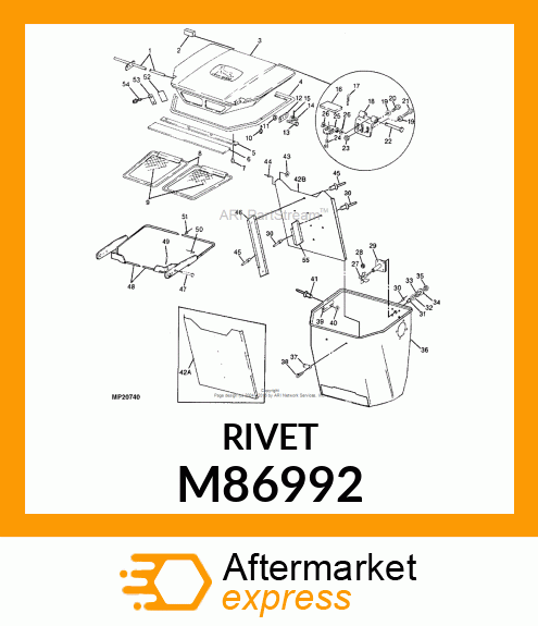 RIVET, POP RIVET, .188 X .750 STEEL M86992