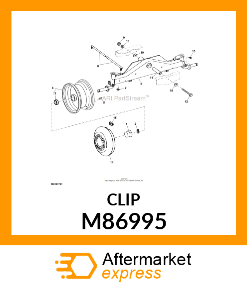 CLIP, HUB CAP M86995