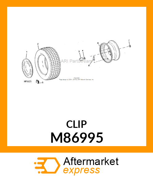 CLIP, HUB CAP M86995