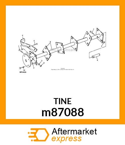 TINE, RH (M87088 PAINTED)(JDM F12) m87088