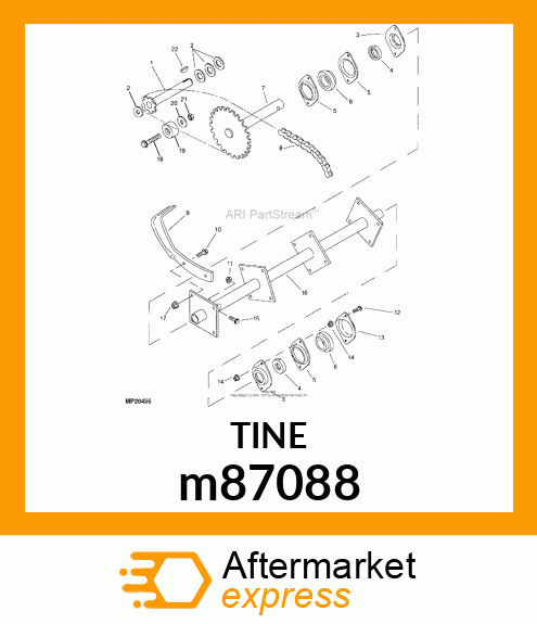 TINE, RH (M87088 PAINTED)(JDM F12) m87088