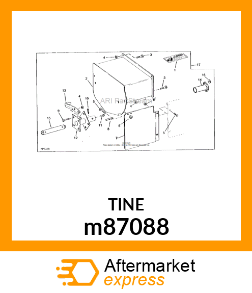 TINE, RH (M87088 PAINTED)(JDM F12) m87088