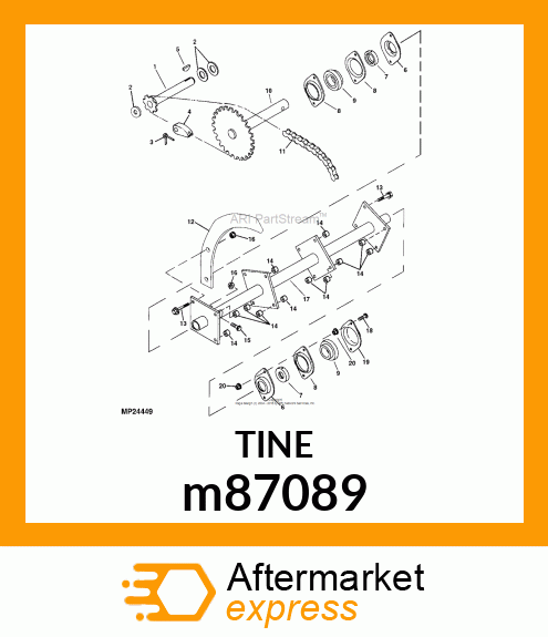 TINE, LH (M87089 PAINTED)(JDM F12) m87089