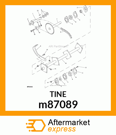 TINE, LH (M87089 PAINTED)(JDM F12) m87089