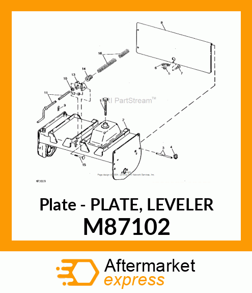 Plate - PLATE, LEVELER M87102