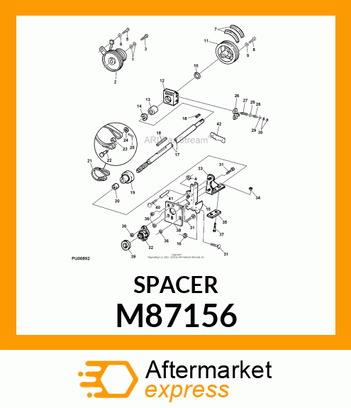 SPACER, SPLIT M87156