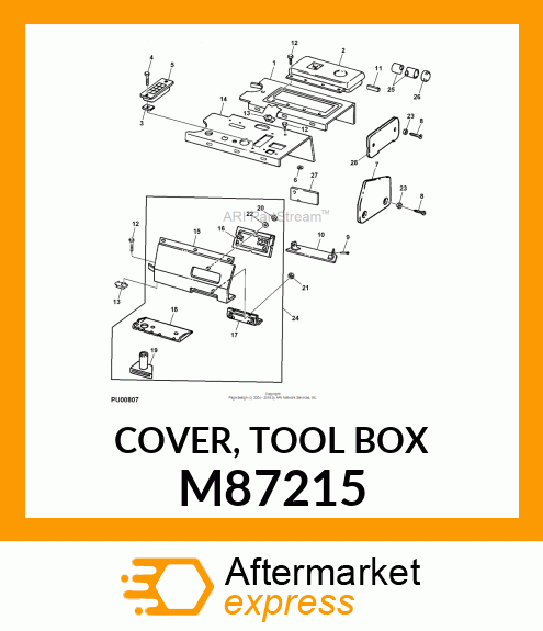 COVER, TOOL BOX M87215