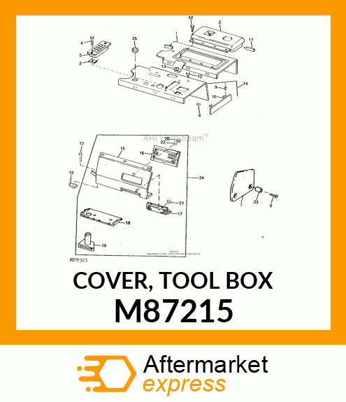 COVER, TOOL BOX M87215