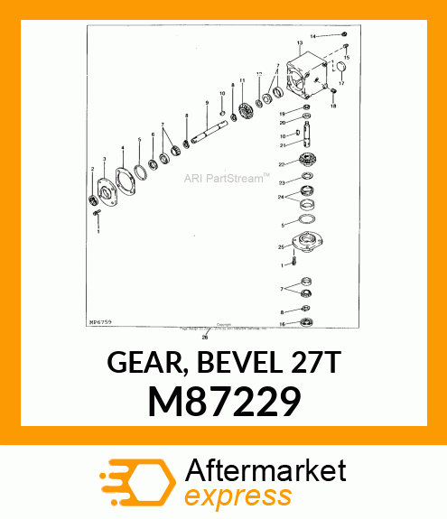 GEAR, BEVEL 27T M87229