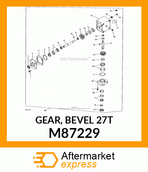 GEAR, BEVEL 27T M87229