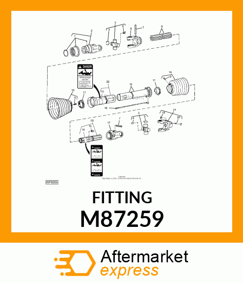 LUBRICATION FITTING, ZERK, GREASE M87259