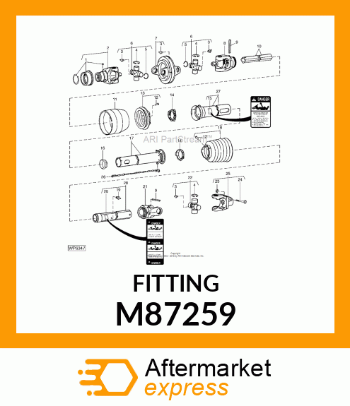 LUBRICATION FITTING, ZERK, GREASE M87259