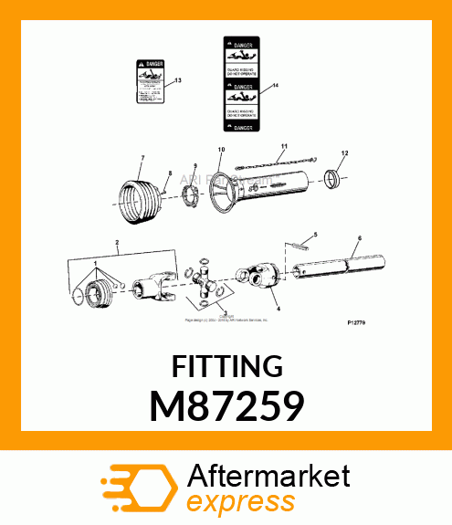 LUBRICATION FITTING, ZERK, GREASE M87259