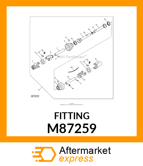 LUBRICATION FITTING, ZERK, GREASE M87259