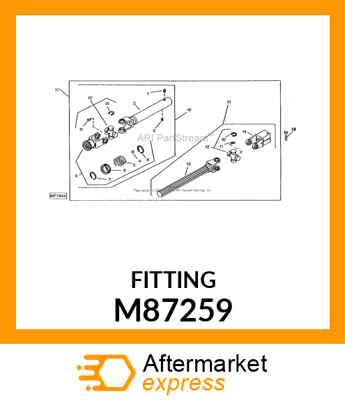 LUBRICATION FITTING, ZERK, GREASE M87259