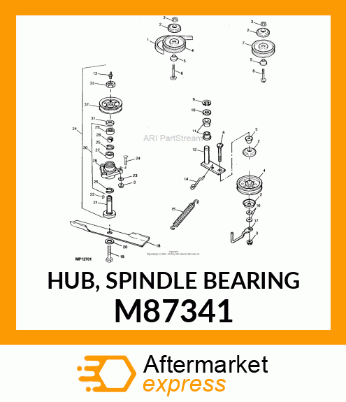 HUB, SPINDLE BEARING M87341