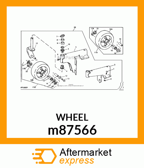 WHEEL, ANTI SCALP W/LUBE FITTING m87566