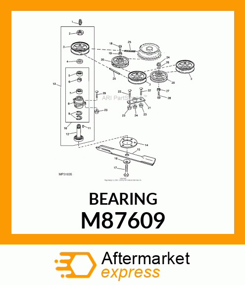 BEARING, UPPER SPINDLE M87609