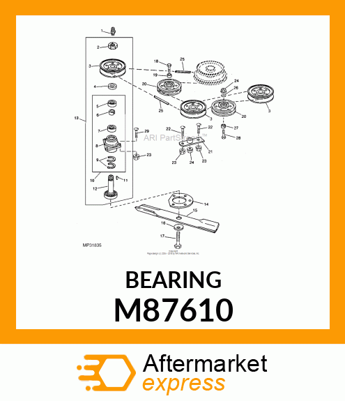 BEARING, LOWER SPINDLE M87610