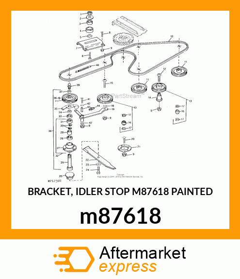 BRACKET, IDLER STOP M87618 PAINTED m87618
