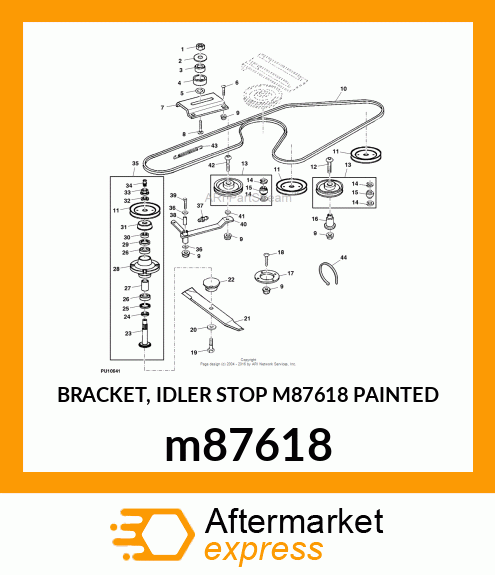 BRACKET, IDLER STOP M87618 PAINTED m87618