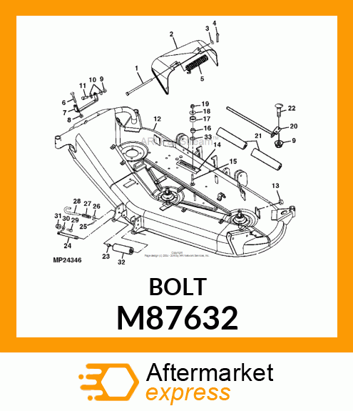 BOLT, STOP M87632