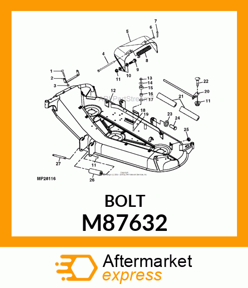 BOLT, STOP M87632