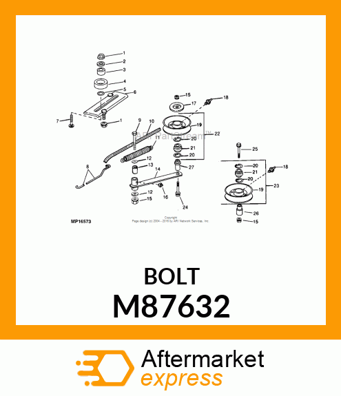 BOLT, STOP M87632