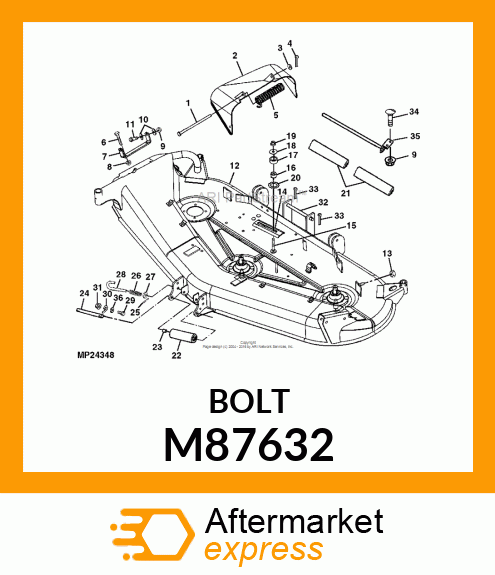 BOLT, STOP M87632