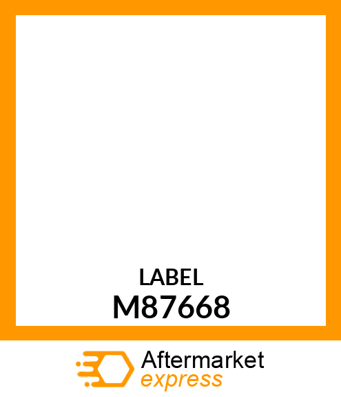 LABEL, WARNING (PTO) M87668