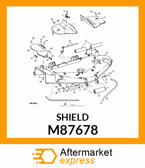 SHIELD, RH DECK M87678