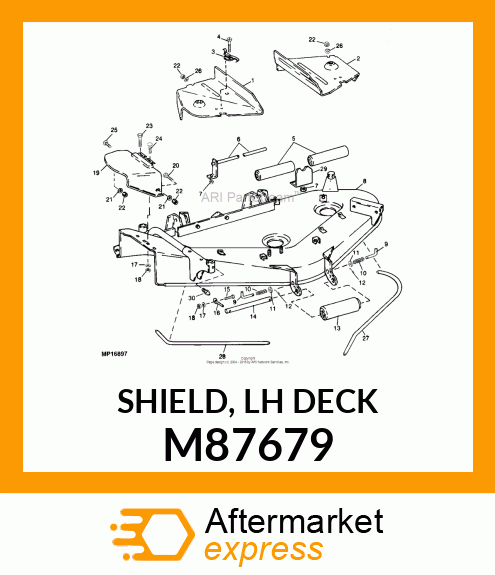 SHIELD, LH DECK M87679
