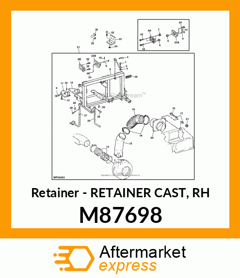 Retainer - RETAINER CAST, RH M87698