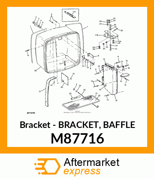 Bracket - BRACKET, BAFFLE M87716